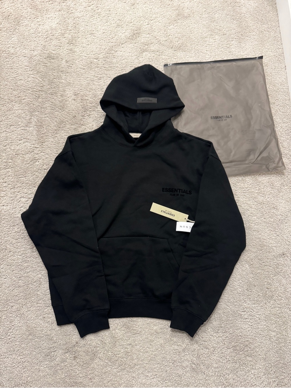 Essentials Fear of God Stretch Limo/Black Hoodie